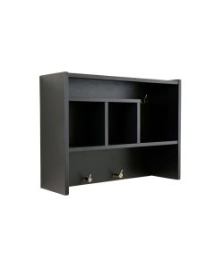 Clay Crossing Wall-Mounted Entryway Organizer Shelf - Black (synthetic illustration; no displayed measurements)