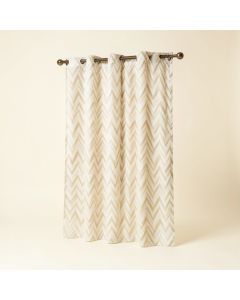 Holiday Chevron Sheer Rod Pocket Single Curtain Panel (synthetic illustration; no displayed measurements)