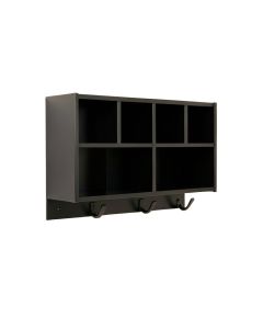 Dawn Branch Wall-Mounted Entryway Organizer Shelf - Black