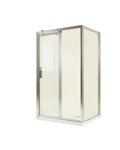 Caspian 59 '' W X 73.5 '' H Double Sliding Frameless Shower Door