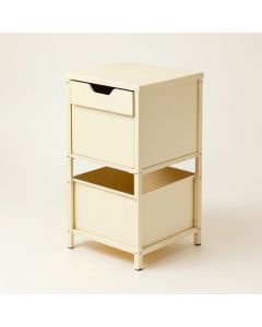 Harbor Brook Freestanding Pull-Out Hamper Cabinet - Ivory (synthetic illustration; no displayed measurements)