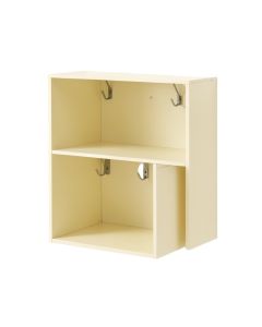 Maple Edge Wall-Mounted Entryway Organizer Shelf - Ivory