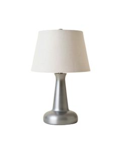 Ridge Dale Table Lamp With A Plain Fabric Shade - Gray