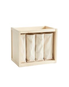 River Branch Laundry Sorting Station With Plain Removable Bags - Ivory (synthetic illustration; no displayed measurements)