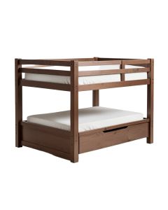 Blaisdel Twin Solid Wood Low Loft Bed With Drawer