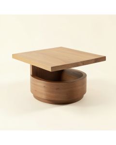 Loehr Wheel Coffee Table With Storage (synthetic illustration; no displayed measurements)
