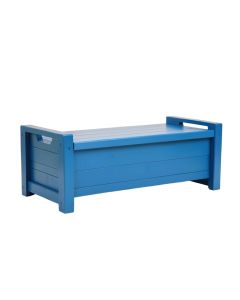 Vale Bluff Narrow Outdoor Storage Bench - Blue