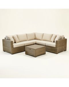 Outdoor Garden Patio Furniture 7-Piece Pe Rattan Wicker Sectional Cushioned Sofa Sets (synthetic illustration; no displayed measurements)