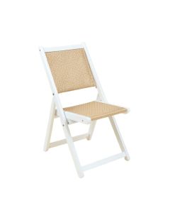 Meadow Arc Folding Outdoor Chair - White (synthetic illustration; no displayed measurements)