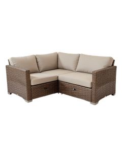 Kathy Ireland Homes & Gardens River Brook Single Ash Wicker Patio Sectional With Cushions