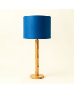 Juniper Canyon Floor Lamp With A Plain Fabric Shade - Blue (synthetic illustration; no displayed measurements)