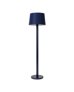 Sage Branch Floor Lamp With A Plain Fabric Shade - Navy (synthetic illustration; no displayed measurements)
