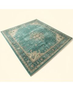 Pranav Southwestern Teal Indoor / Outdoor Area Rug (synthetic illustration; no displayed measurements)