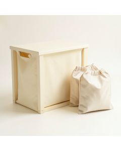 Cove Bridge Laundry Sorting Station With Plain Removable Bags - Cream (synthetic illustration; no displayed measurements)