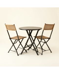 3 Pcs Outdoor Folding Bistro Table Chairs Set (synthetic illustration; no displayed measurements)