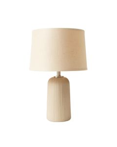 Hill Crest Table Lamp With A Plain Fabric Shade - Beige