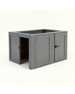 Clay Dale Empty Furniture-Style Litter Enclosure - Gray (synthetic illustration; no displayed measurements)