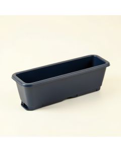 Maple Bend Empty Railing Planter With Integral Brackets - Navy (synthetic illustration; no displayed measurements)