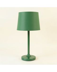 Dune Bend Table Lamp With A Plain Fabric Shade - Green (synthetic illustration; no displayed measurements)