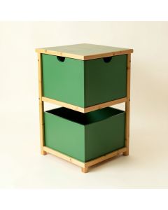 Laurel Dale Freestanding Pull-Out Hamper Cabinet - Green (synthetic illustration; no displayed measurements)
