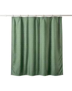 Dune Arc Shower Curtain Hanging Flat From A Plain Rod (synthetic illustration; no displayed measurements)