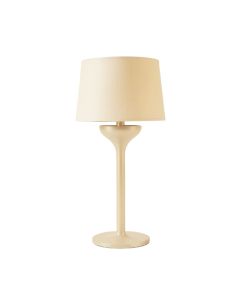 Fern Dell Floor Lamp With A Plain Fabric Shade - Beige