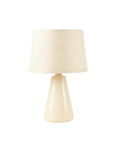 Heath Bridge Table Lamp With A Plain Fabric Shade - Cream