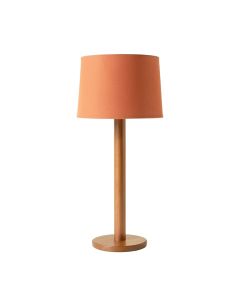 Maple Bend Floor Lamp With A Plain Fabric Shade - Terracotta (synthetic illustration; no displayed measurements)