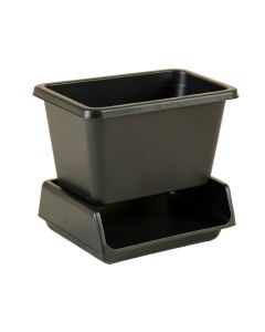 Briar Canyon Empty Raised Planter - Black