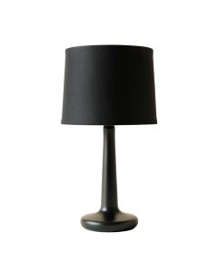 Slate Branch Table Lamp With A Plain Fabric Shade - Black