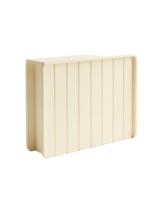 Elm Bluff Narrow Outdoor Storage Bench - Cream