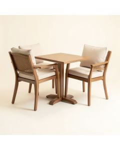 Edwards Square 2 - Person 25.79 '' Long Bistro Set With Cushions (synthetic illustration; no displayed measurements)