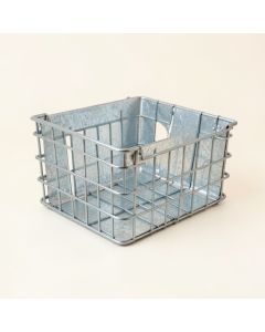 Galvanized Divided Organizer Metal/Wire Crate (synthetic illustration; no displayed measurements)