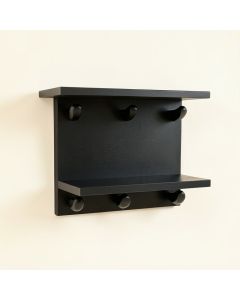 Linden Bend Wall-Mounted Entryway Organizer Shelf - Black (synthetic illustration; no displayed measurements)
