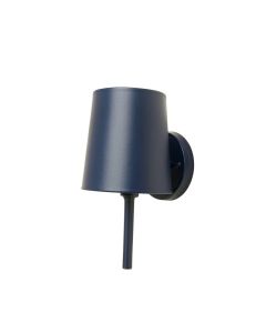 Aspen Dell Wall Sconce Mounted On A Plain Wall - Navy