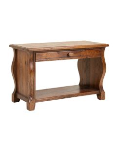 Handcarved Shaped Console With One Drawer