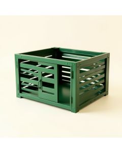 Sage Bridge Empty Furniture-Style Pet Crate - Green (synthetic illustration; no displayed measurements)