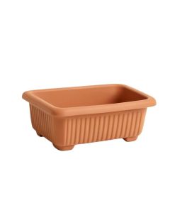 Lake Crossing Empty Railing Planter With Integral Brackets - Terracotta