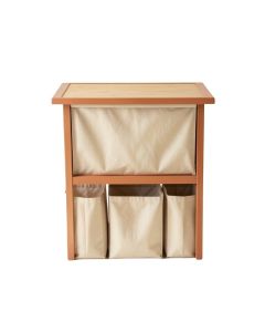Glen Dale Laundry Sorting Station With Plain Removable Bags - Terracotta