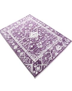 Tynes Geometric Purple/White Area Rug (synthetic illustration; no displayed measurements)