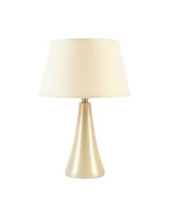 Cliff Dell Table Lamp With A Plain Fabric Shade - Ivory