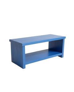 Shore Bridge Narrow Outdoor Storage Bench - Blue (synthetic illustration; no displayed measurements)