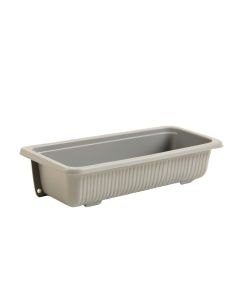Cedar Canyon Empty Railing Planter With Integral Brackets - Gray (synthetic illustration; no displayed measurements)