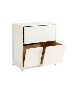 Reed Dale Freestanding Pull-Out Hamper Cabinet - White