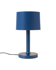 Cliff Brook Table Lamp With A Plain Fabric Shade - Blue