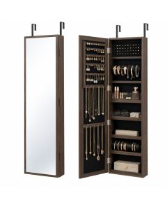 Over The Door Jewelry Armoire With Mirror