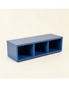 Slate Bend Shoe Storage Bench - Blue (synthetic illustration; no displayed measurements)