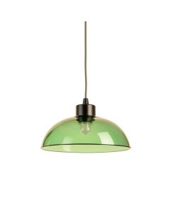 Linden Crossing Pendant Light Suspended From One Plain Cable - Green
