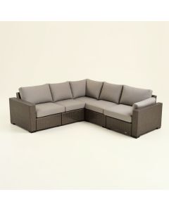 Laverty 4 Piece Sectional Seating Group With Cushion (synthetic illustration; no displayed measurements)
