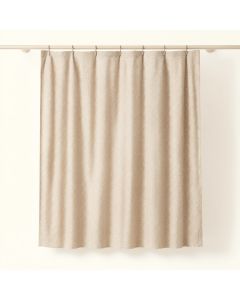 Briar Bridge Shower Curtain Hanging Flat From A Plain Rod - Beige (synthetic illustration; no displayed measurements)